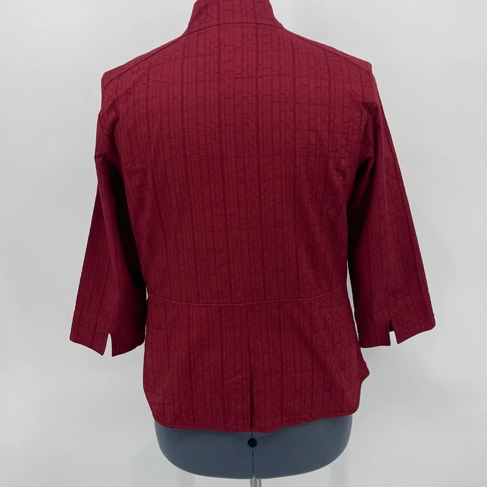 Christopher & Banks Deep Red ZIP UP  Jacket SIZE M - Picture 2 of 10